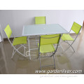 Wholesale folding bistro table chair set folding metal bistro table chair set